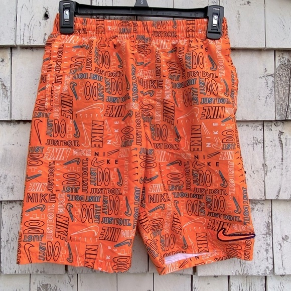 Nike Swim Boy’s Orange Trunks - Picture 1 of 3